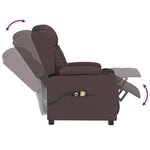 vidaXL Fauteuil électrique de massage Marron foncé Tissu