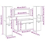 vidaXL Ensemble de meubles de salle de bain 4 Pièces Chêne noir