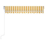 vidaXL Auvent rétractable automatique 300x250 cm Jaune et blanc