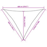 vidaXL Voile d'ombrage 160 g/m² Anthracite 5x5x6 m PEHD
