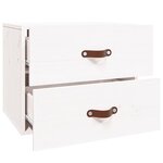 vidaXL Table de chevet murale Blanc 50x36x40 cm