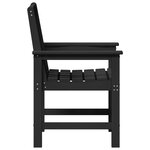 Chaises de jardin vidaXL 4 Pièces Noir 65 5x55 5x88 cm HDPE