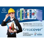 Classeur personnalisable Krea Cover 4 anneaux 30mm A4+ Couleur assortie aléatoire EXACOMPTA