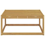 vidaXL Pouf d'Extérieur Bois d'Acacia Massif Blanc 79 x 79 x 37 cm