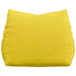 vidaXL Coussin de Dos Jaune clair 45 x 20 x 35 cm tissu