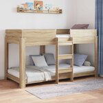 vidaXL Lit Superposé pour Enfants Chêne Sonoma 100 x 200 cm