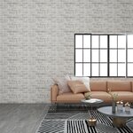 vidaXL Panneaux muraux 3D design de brique gris clair 11 Pièces EPS