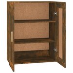 vidaXL Armoire murale chêne fumé 69 5x32 5x90 cm bois d'ingénierie