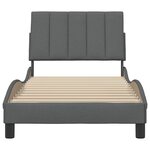 vidaXL Cadre de lit sans matelas gris foncé 80x200 cm tissu