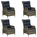 vidaXL Ensemble à manger de jardin 5 Pièces Marron