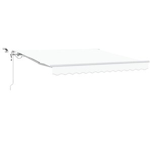 vidaXL Auvent Rétractable Blanc 300 x 250 cm Polyester et métal
