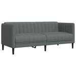 vidaXL Ensemble de canapés 2 Pièces gris foncé tissu