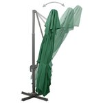 vidaXL Parasol de jardin en porte-à-faux avec double toit vert