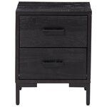 vidaXL Table de chevet Noir 36x30x45 cm Bois de pin massif