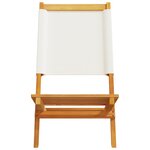 vidaXL Chaises de jardin pliantes lot de 4 tissu et bois massif
