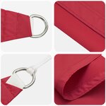 vidaXL Voile d'ombre Rouge 6 x 2 m 100   polyester Oxford