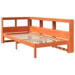 vidaXL Lit bibliothèque sans matelas cire marron 75x190 cm pin massif