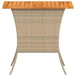 vidaXL Table de jardin avec dessus en bois d'acacia beige 105x75x72 cm
