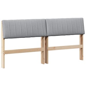 vidaXL Tête de lit capitonnée Gris clair 160 cm Pin massif