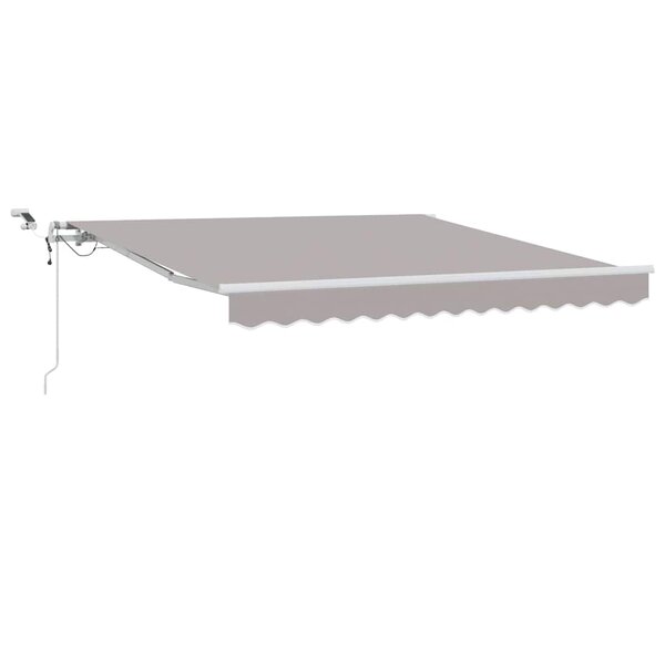 vidaXL Auvent Rétractable Gris clair 350 x 250 cm Polyester et métal