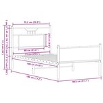 vidaXL Cadre de lit sans matelas chêne marron 75x190cm bois ingénierie