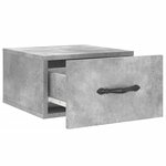 vidaXL Tables de chevet murales 2 Pièces gris béton 35x35x20 cm