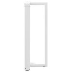vidaXL Pieds de table de bar en T  2 pièces  blanc  40 x 35 x (100-101) cm  acier