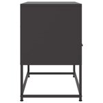 vidaXL Meuble TV noir 68x39x60 5 cm acier