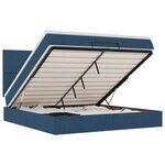VidaXL Cadre de lit ottoman avec matelas bleu 180x200 cm tissu