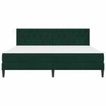 vidaXL Cadre de lit avec matelas Vert foncé 200 x 200 cm Velours
