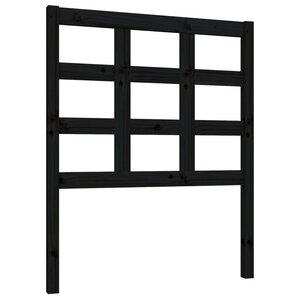vidaXL Tête de lit Noir 80 5x4x100 cm Bois massif de pin