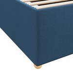 vidaXL Cadre de lit avec matelas Bleu 90 x 200 cm tissu