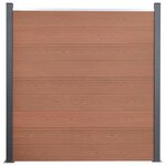 vidaXL Ensemble de panneaux de clôture marron 180x186 cm WPC
