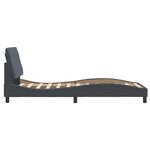 vidaXL Cadre de lit avec lumières LED gris foncé 90x190 cm velours