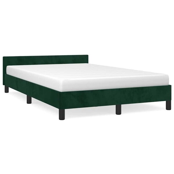 vidaXL Cadre de lit sans matelas vert foncé 120x190 cm velours