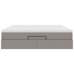 VidaXL Cadre de lit ottoman avec matelas taupe 160x200 cm tissu