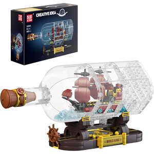 Mould King 10085 - Le mini-ensemble de construction Queen Revenger Ship-In-a-Bottle