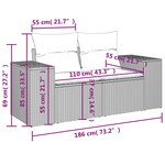 vidaXL Salon de jardin avec coussins 3 Pièces beige résine tressée