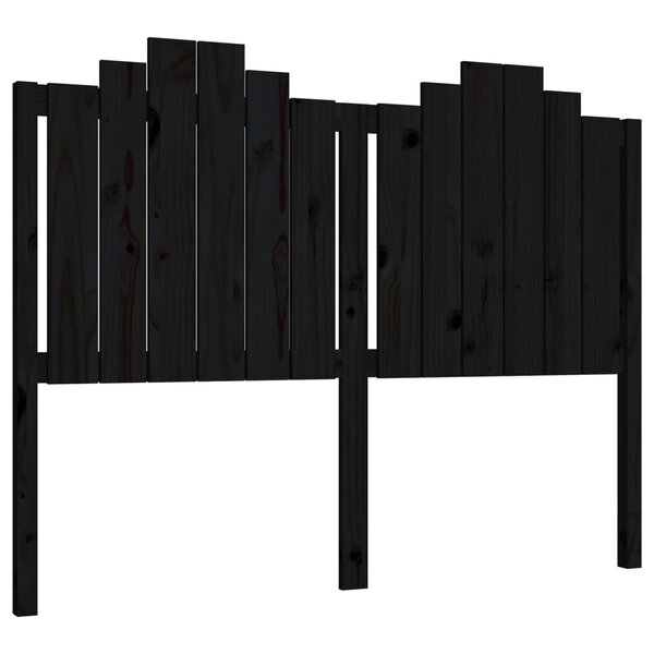 vidaXL Tête de lit Noir 146x4x110 cm Bois massif de pin