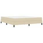 vidaXL Lit à ressorts avec matelas Crème 180 x 200 cm tissu