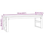 vidaXL Table basse 110x35x38 cm bois massif de teck