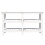 vidaXL Banc de travail Blanc 142 5x50x80 cm Bois de pin massif