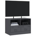 vidaXL Meuble TV anthracite 67x39x44 cm acier