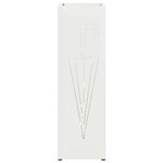 vidaXL Porte-parapluie Blanc Métal Compact Porte-parapluie