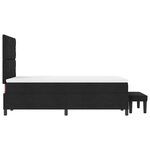 vidaXL Lit à ressorts avec matelas Noir 120 x 190 cm tissu