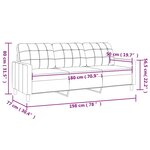 vidaXL Canapé à 3 places Jaune clair 180 cm Tissu