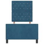 vidaXL Lit à ressorts avec tête de lit Bleu foncé 80 x 200 cm Velours