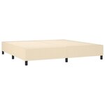vidaXL Sommier à lattes de lit et matelas et LED Crème 200x200cm Tissu