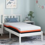 vidaXL Matelas Blanc et Gris 80 x 160 cm Mousse à mémoire de gel