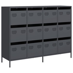 vidaXL Buffet anthracite 135x39x103 5 cm acier laminé à froid
